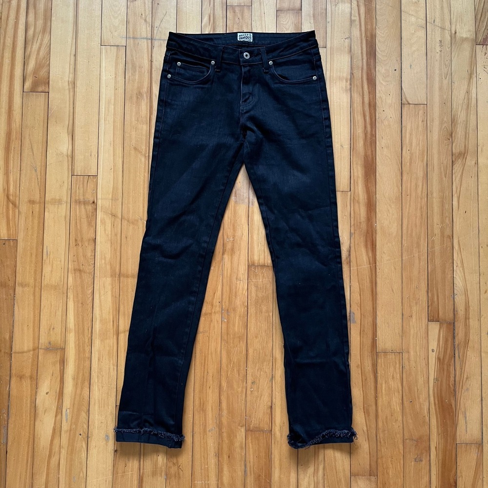 Naked and Famous Skinny Guy Black Power Stretch Denim Jeans Mens Size 32